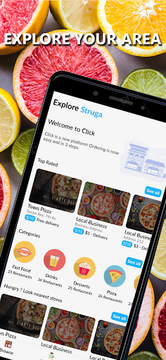Android application Click Order screenshort