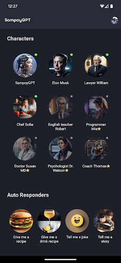 Android application Sampoy AI screenshort