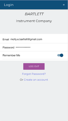 Android application Bartlett KilnAid screenshort