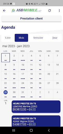 Android application ASD Mobile screenshort