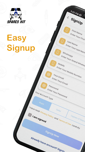 Android application SparesKit screenshort