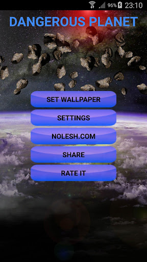 Android application Dangerous Planet screenshort