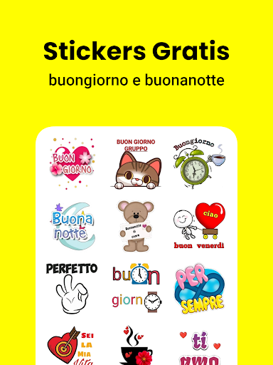 Android application Stickers buongiorno buonanotte screenshort
