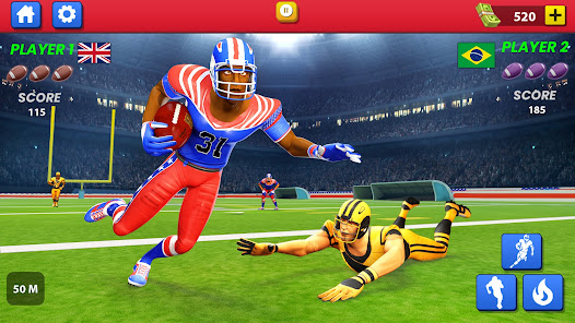 Captura de Pantalla 17 Football Kicks: Rugby Games android