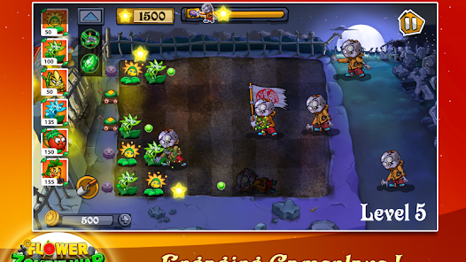 Flower Zombie War MOD APK 1.3.0 Unlimited Gold For Android iOS Gallery 1