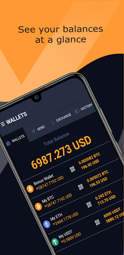 Android application Xapa Wallet - BTC, ETH, DOGE, screenshort