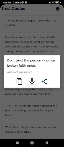 Trust Quotes and Sayings Screen 2