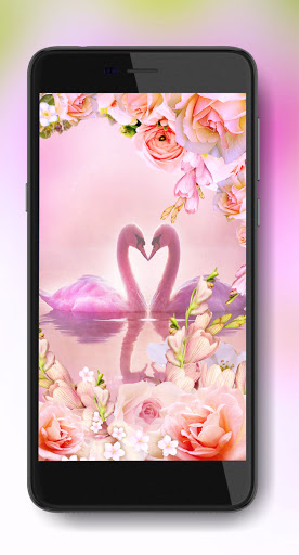 Swan and Rose Live Wallpaper