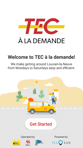 Android application TEC à la demande screenshort