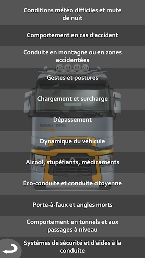 Examen Permis C CE Poids Lourd Screen 3