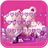 Pink Teddy Keyboard Theme icon