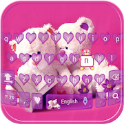 Pink Teddy Keyboard Theme  Icon