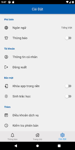 Android application VNPT An Sinh Xã Hội screenshort