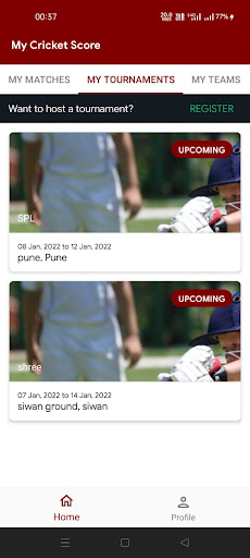 Android application My Cricket Score screenshort