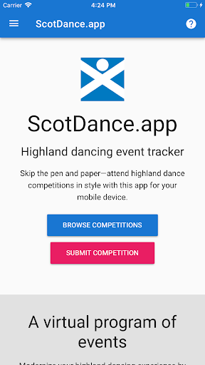 Android application ScotDance screenshort