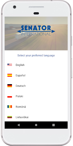 Android application SENATOR Driver screenshort