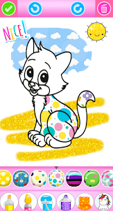 Pretty Kitty Coloring Glitter