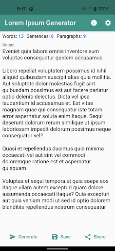 Lorem Ipsum Generator Screenshot 2 - AppWisp.com