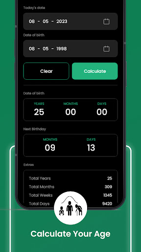 Screenshot of Age Calculator & Horoscope App