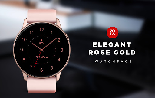 Android application Elegant Rose Gold Watch Face screenshort