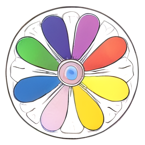 Story coloring for kids logo
