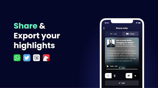 Snipd | Smart Podcast Player Premium Apk 4