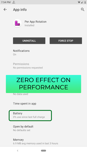 Screen rotation per App