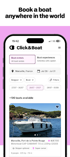 Click&Boat – Yacht Charters Screenshot 2 - AppWisp.com
