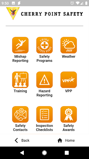 Android application Cherry Point Safety screenshort