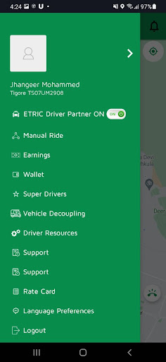 ETRIC Driver Partner Screen 3