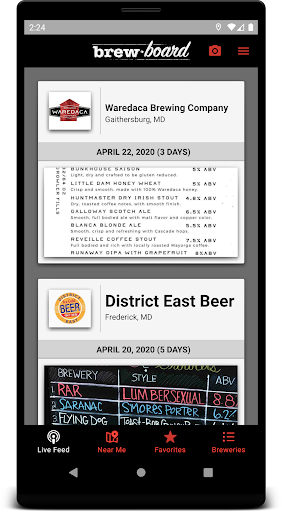 Brew Board Screen 2