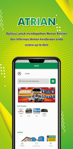 Android application Antri screenshort