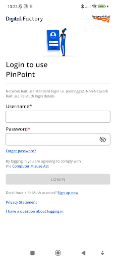 Android application PinPoint screenshort