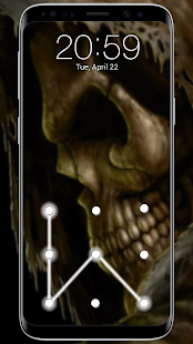 Skull Pattern Lock Screen Screenshot