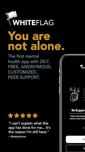 Android application WhiteFlag: Mental Health Help screenshort