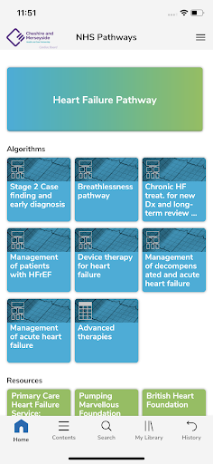 C&M Heart Failure Pathway App Screen 2