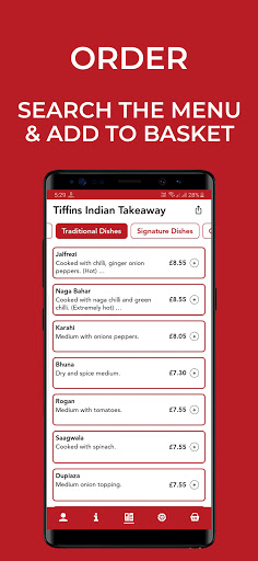 Tiffins Indian Takeaway Screen 2