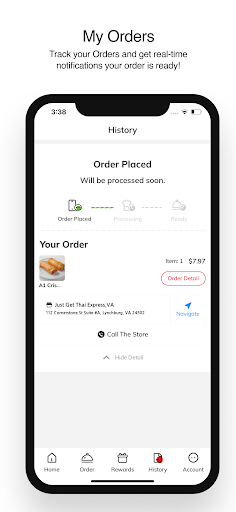 Screenshot of Get Thai Express