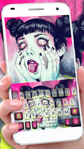 Android application Trippy Goth Girl Keyboard Them screenshort