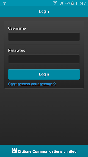 Android application Cititone Portal screenshort