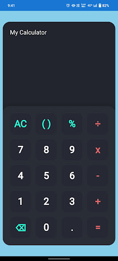 Android application My Calculator screenshort