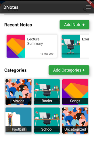 Android application D-Notes screenshort