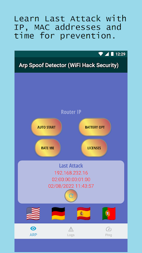 ARP Spoof Detect : Wifi Guard Screen 2