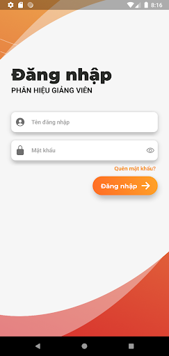 Android application Viễn Đông Lecturer screenshort