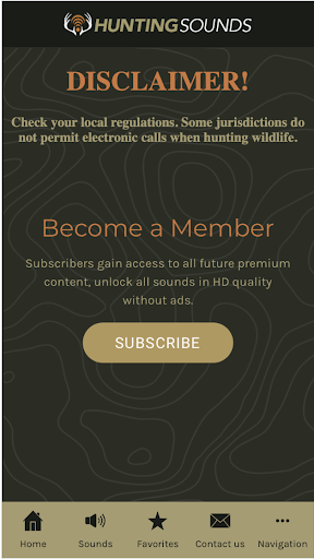 Android application Hunting Sounds screenshort