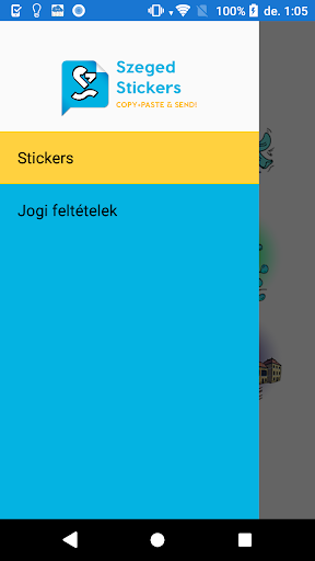 Android application Szeged Stickers screenshort