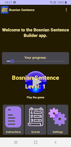 Android application Bosnian Sentence Builder screenshort