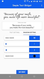 Simple text widget Screenshot