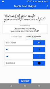 Simpleng widget ng teksto Screenshot
