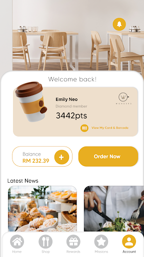Android application Wonders Café screenshort